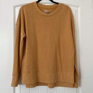 Mustard yellow, long sleeve sweater, size M